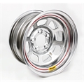 Bassett Wissota Certified D-Hole Wheel, 15x8, 5 on 5 Inch, Silver