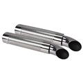 Shielded Side Tube Turnout Chrome Extensions w/ Heat Shields & Mufflers