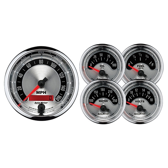 Auto Meter 1202 American Muscle Five Gauge Set Auto Meter 1202 American Muscle Five Gauge Set
