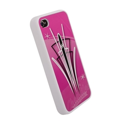 Pinstriped iPhone Cover - Pink