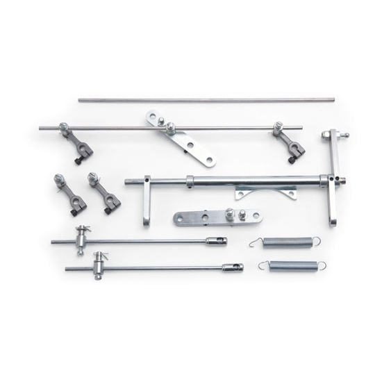 Edelbrock 6 Carb Throttle Linkage Kit for GM Ram Log Intake, 94 Carbs