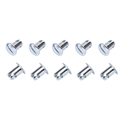 Steel Oval Head Quarter Turn Fasteners, .500 Inch Grip, Pack/10