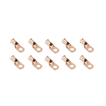 Copper Battery Cable Ends, 2 Gauge, 3/8 Inch Hole