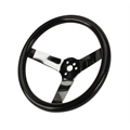 Speedway Classic Solid Spoke 12 Inch Black Steering Wheel - No Holes