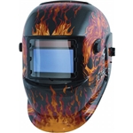 Titan Tools 41266 Solar Powered Auto Darkening Welding Helmet, Flames
