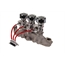 Three Chrome 9 Super 7 Carbs, Offenhauser 1074 Intake Kit, 1942-48 Ford V8 Three Chrome 9 Super 7 Carbs, Offenhauser 1074 Intake Kit, 1942-48 Ford V8