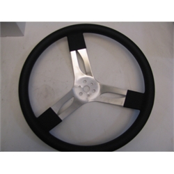 Garage Sale - 15 Inch Aluminum Steering Wheel, Dished, Black