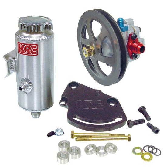 KRC Aluminum Power Steering Pump Kits For V-Belt Pulley - SBC