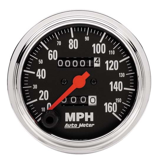 Auto Meter 2494 Traditional Chrome Mech Speedometer, 160 MPH, 3-3/8 Auto Meter 2494 Traditional Chrome Mech Speedometer, 160 MPH, 3-3/8