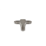 Stainless Steel AN3 to AN3 Tee, 1/8 Inch NPT Male