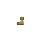 Brass Compression Fitting, 3/16 Tube to 1/8 NPT, 90 Degree