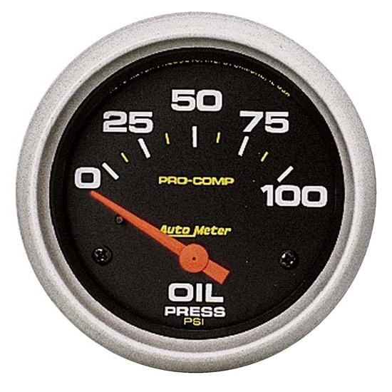 Auto Meter 5427 Pro-Comp Air-Core Oil Pressure Gauge, 100 PSI, 2-5/8 Auto Meter 5427 Pro-Comp Air-Core Oil Pressure Gauge, 100 PSI, 2-5/8
