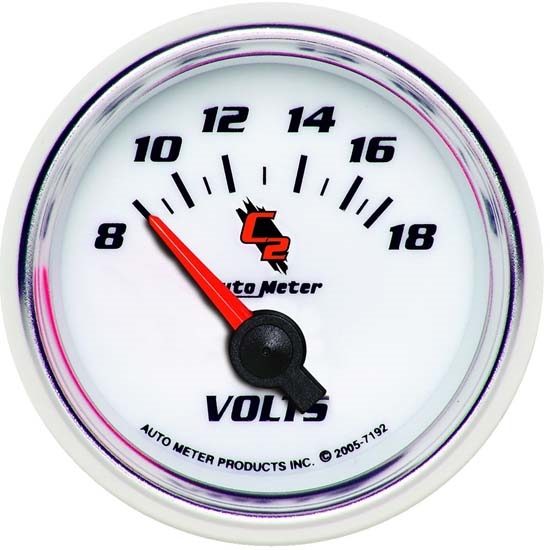 Auto Meter 7192 C2 Air-Core Voltmeter Gauge, 2-1/16 Inch, 8-18V Auto Meter 7192 C2 Air-Core Voltmeter Gauge, 2-1/16 Inch, 8-18V