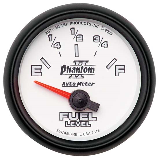 Auto Meter 7516 Phantom II Air-Core Fuel Level Gauge, 2-1/16 Inch Auto Meter 7516 Phantom II Air-Core Fuel Level Gauge, 2-1/16 Inch