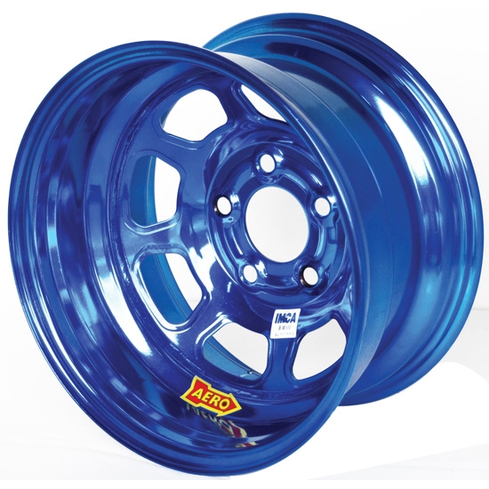 Aero 52984720LBLU 52 Series 15x8 Wheel, 5 on 4-3/4, 2 Inch BS IMCA L Aero 52984720LBLU 52 Series 15x8 Wheel, 5 on 4-3/4, 2 Inch BS IMCA L