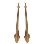 1926-1927 Model T Windshield Posts, 4 Inch Chopped, Brass