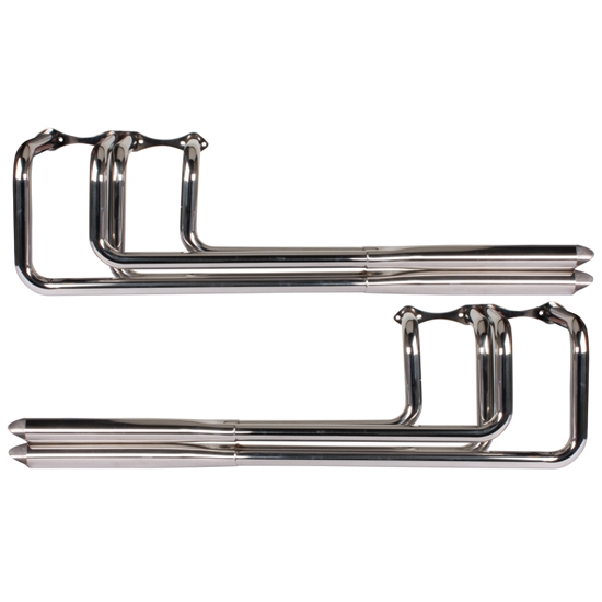 Speedway Small Block Chevy V8 Polished Stainless Steel Shotgun Headers Speedway Small Block Chevy V8 Polished Stainless Steel Shotgun Headers