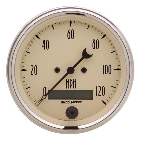 Auto Meter 1880 Antique Beige Air-Core Speedometer Gauge Auto Meter 1880 Antique Beige Air-Core Speedometer Gauge
