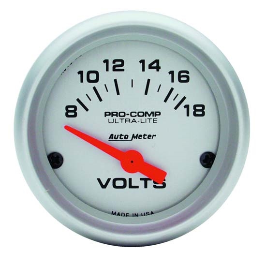 Auto Meter 4391 Ultra-Lite Air-Core Voltmeter Gauge, 2-1/16 Inch Auto Meter 4391 Ultra-Lite Air-Core Voltmeter Gauge, 2-1/16 Inch