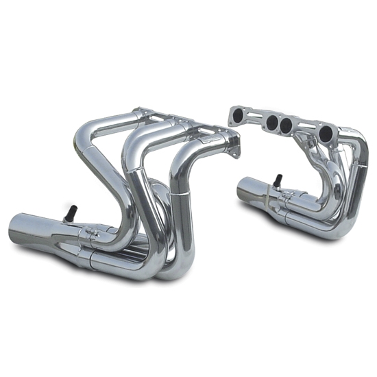 New Dynatech SBC Chevy Strut Stahl Drag Racing Headers, Coated, 17/8