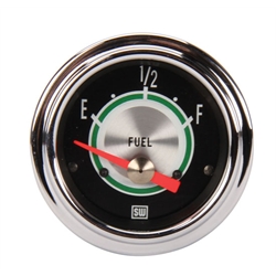 Stewart Warner 301AW Green Line Fuel Level Gauge, 2-1/16 Inch