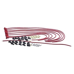 Taylor Cable 70251 8mm Spark Plug Wires, 90 Degree, Red, Resistor Core