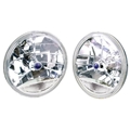 Speedway 7 Inch Tri-Bar Headlights w/ Clear Turn Signal Lens