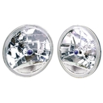 Speedway 7 Inch Tri-Bar Headlights w/ Clear Turn Signal Lens