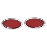 Lokar TL-1910 Chromed Billet Oval LED Tail Lights, 2-3/4 x 5-1/2 Inch