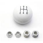 Lokar SK-6874 5 Speed White Manual Shift Knobs