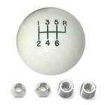 Lokar SK-6875 White Manual 6 Speed Shift Knobs