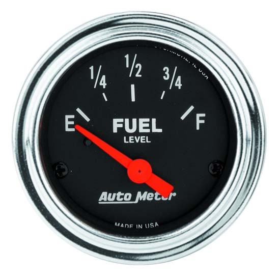 Auto Meter 2517 Traditional Chrome Air-Core Fuel Level Gauge, 2-1/16 Auto Meter 2517 Traditional Chrome Air-Core Fuel Level Gauge, 2-1/16