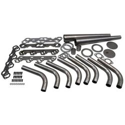 Small Block Ford Lake Style Header Kit, 1-5/8 Tube, 4 Inch Cone