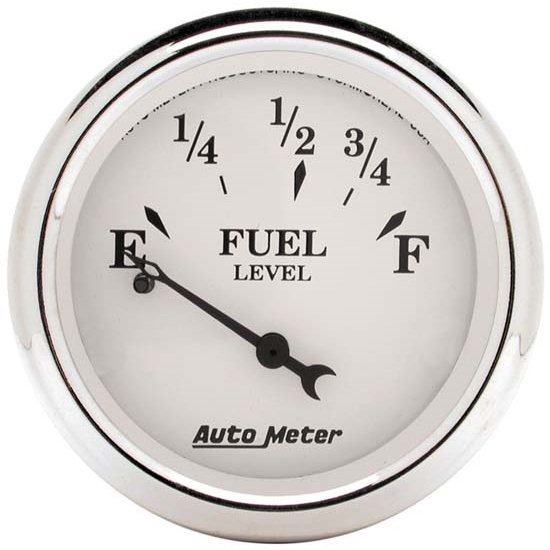 Auto Meter 1607 Old-Tyme White Air-Core Fuel Level Gauge, 2-1/16 Inch Auto Meter 1607 Old-Tyme White Air-Core Fuel Level Gauge, 2-1/16 Inch