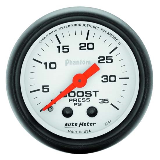 Auto Meter 5704 Phantom Mechanical Boost Gauge, 35 PSI, 2-1/16 Inch Auto Meter 5704 Phantom Mechanical Boost Gauge, 35 PSI, 2-1/16 Inch