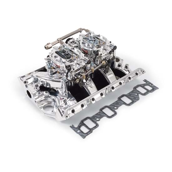 Edelbrock 20364 RPM Air-Gap Dual-Quad Intake Manifold/Carburetor Kit