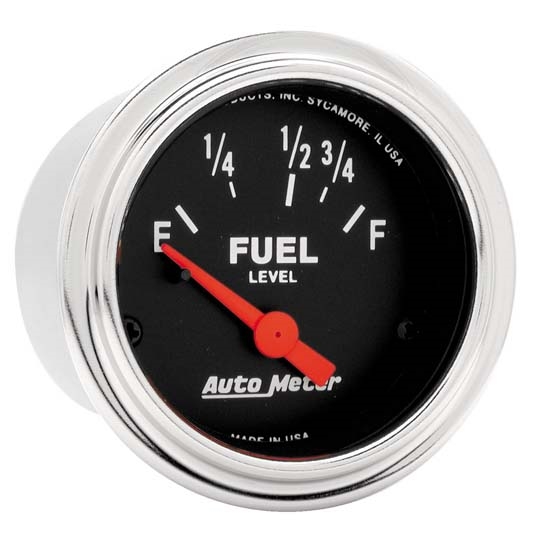 Auto Meter 2515 Traditional Chrome Air-Core Fuel Level Gauge, 2-1/16 Auto Meter 2515 Traditional Chrome Air-Core Fuel Level Gauge, 2-1/16