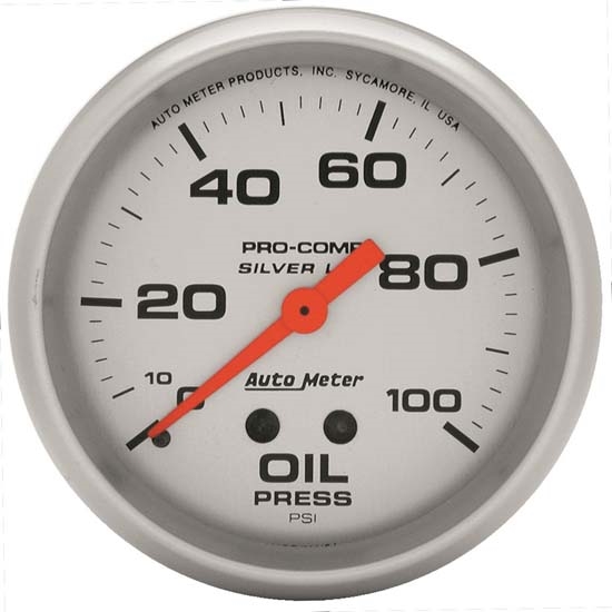 Auto Meter 4621 Ultra-Lite Mech Oil Pressure Gauge, 100 PSI, 2-5/8 Auto Meter 4621 Ultra-Lite Mech Oil Pressure Gauge, 100 PSI, 2-5/8