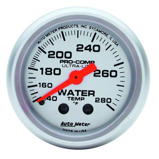 Auto Meter 4331 Ultra-Lite Mechanical Water Temperature Gauge Auto Meter 4331 Ultra-Lite Mechanical Water Temperature Gauge