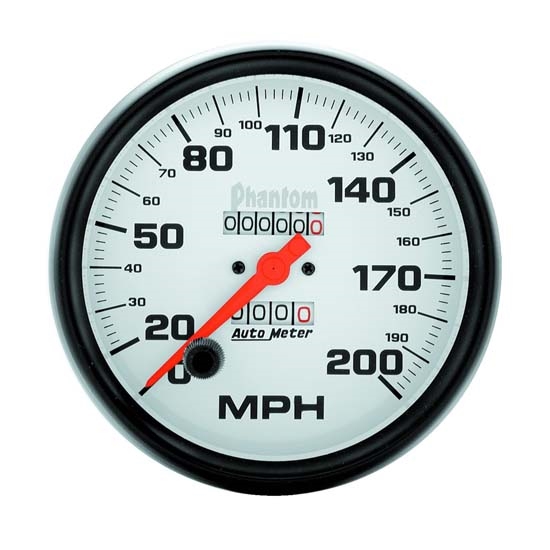 Auto Meter 5896 Phantom Mechanical Speedometer, 200 MPH, 5 Inch Auto Meter 5896 Phantom Mechanical Speedometer, 200 MPH, 5 Inch
