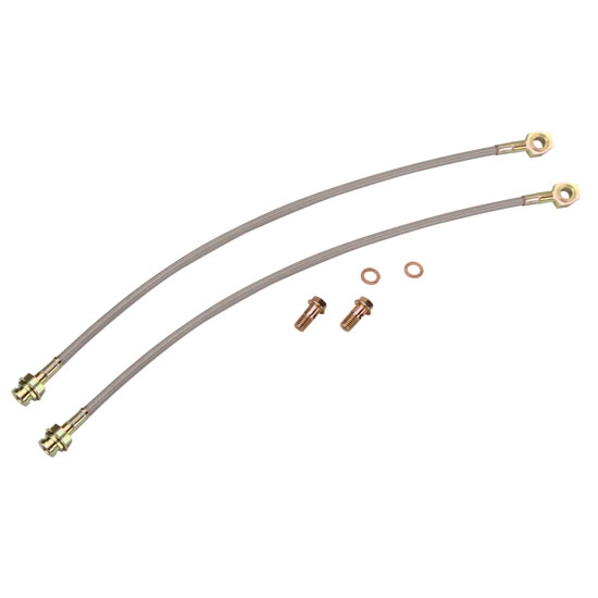 Stainless Braided 19 Inch Front Brake Hoses, 10mm-1.5 Stainless Braided 19 Inch Front Brake Hoses, 10mm-1.5