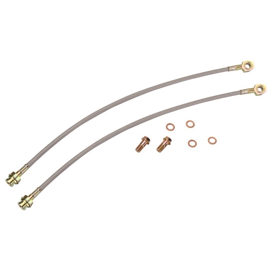 Stainless Braided 19 Inch Front Brake Hoses, 10mm-1.5 Stainless Braided 19 Inch Front Brake Hoses, 10mm-1.5