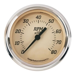 Omega Kustom 20235 8000 RPM Tach, 5 Inch, Tan Face