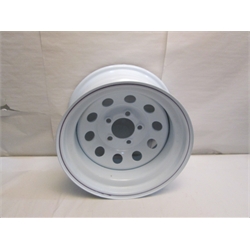 Garage Sale - White Circle Track Wheel, 15X8, 5 On 4-3/4 Inch, Non Beadlock