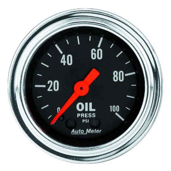 Auto Meter 2421 Traditional Chrome Mechanical Oil Pressure Gauge Auto Meter 2421 Traditional Chrome Mechanical Oil Pressure Gauge