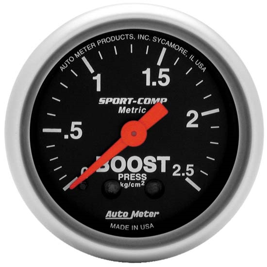 Auto Meter 3304-J Sport-Comp Mechanical Boost/Vacuum Gauge Auto Meter 3304-J Sport-Comp Mechanical Boost/Vacuum Gauge