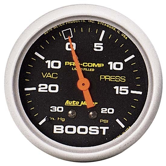 Auto Meter 5401 Pro-Comp Mechanical Boost/Vacuum Gauge, 2-5/8 Inch Auto Meter 5401 Pro-Comp Mechanical Boost/Vacuum Gauge, 2-5/8 Inch