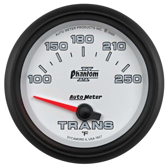 Auto Meter 7857 Phantom II Air-Core Transmission Temperature Gauge Auto Meter 7857 Phantom II Air-Core Transmission Temperature Gauge