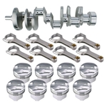 Premium Chevy 383 Rotating Assembly, 1-Piece Main, .100 Dome, 5.7 Rod