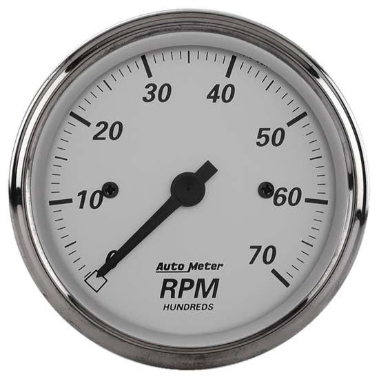 Auto Meter 1995 American Platinum Air-Core In-Dash Tachometer Gauge Auto Meter 1995 American Platinum Air-Core In-Dash Tachometer Gauge